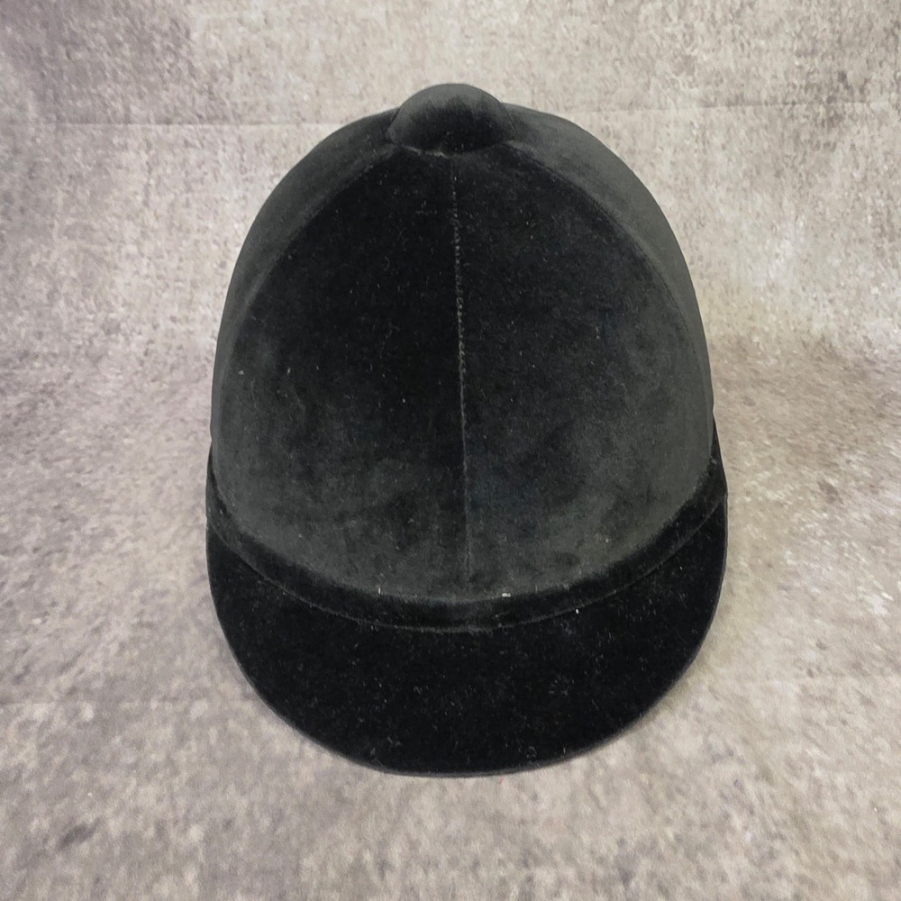 Charles Owen The Hampton Hat Black Velvet Equestrian Hunt Cap w/ Case Size 7